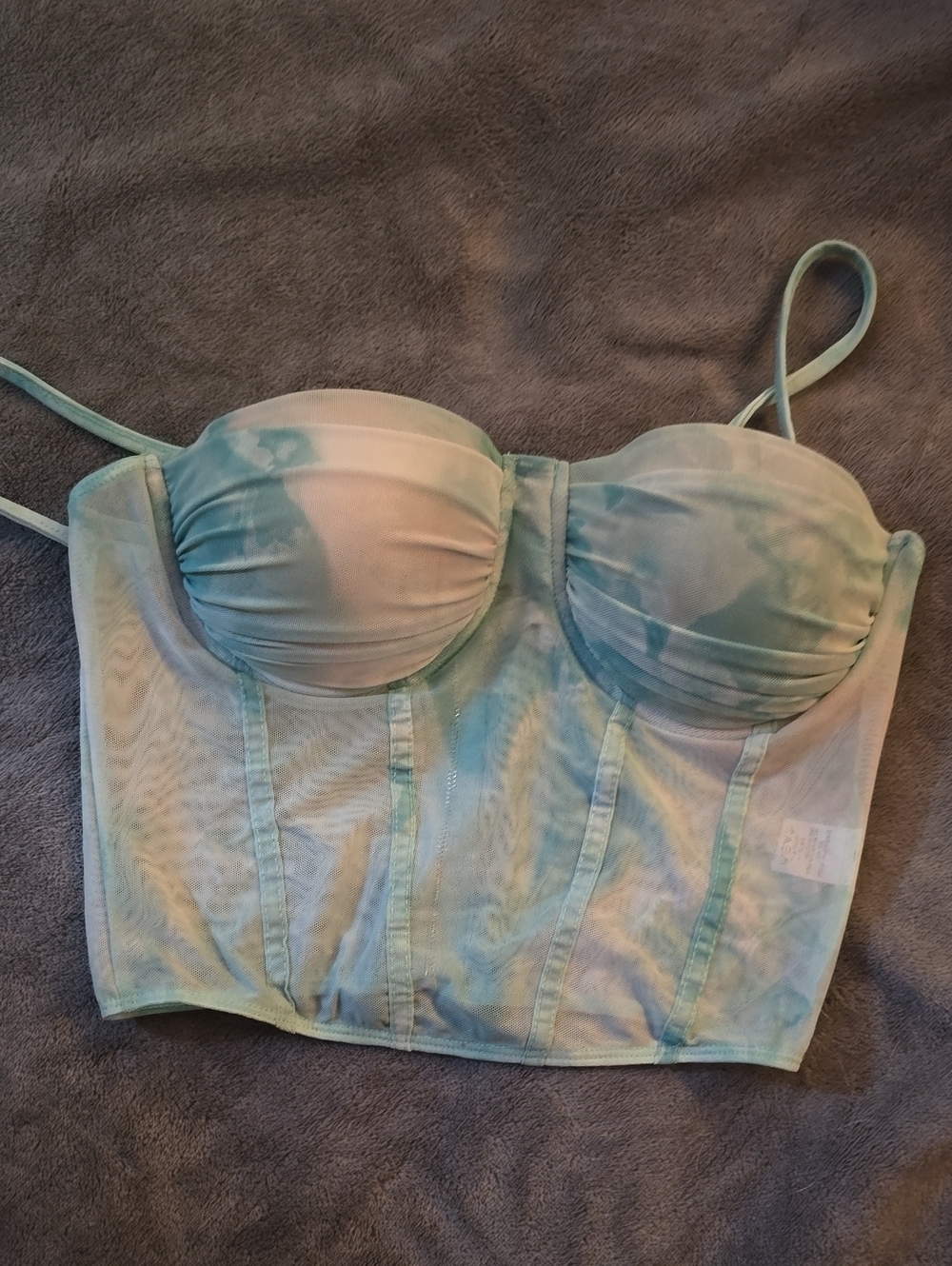 Pastel Tie-Dye Bustier Top - Picture 1 of 4